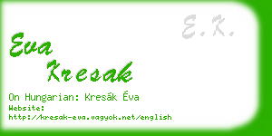 eva kresak business card