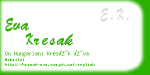 eva kresak business card